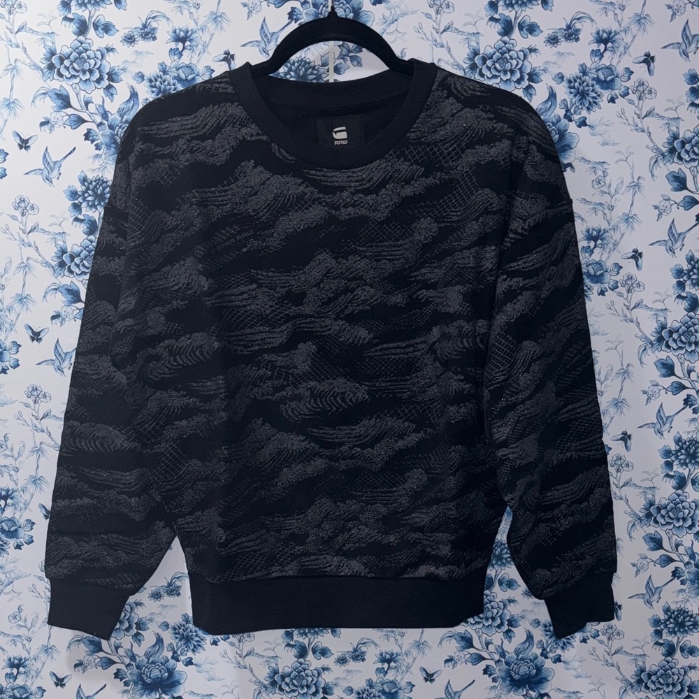 G-Star Black and Gray Men's Crewneck Sweater